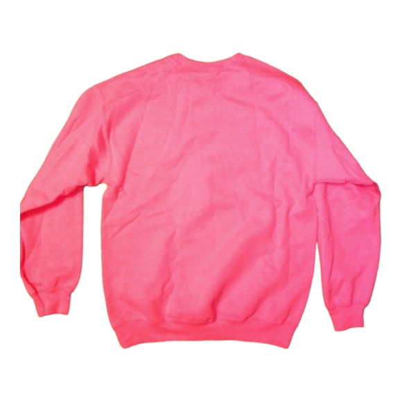 NEW Gildan womens pink chenille initial letter 'E' sweatshirt Size M - Picture 3 of 5